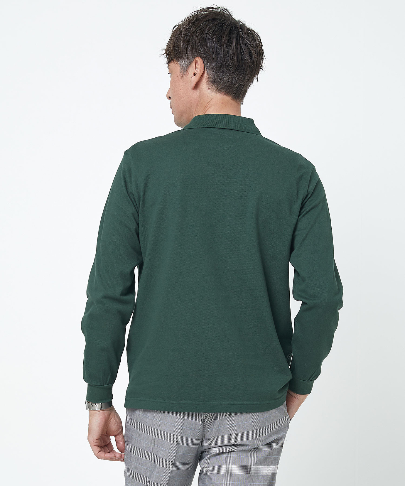 メンズ 【ベストセラー】ワンポイント長袖ポロシャツ【日本製】通販