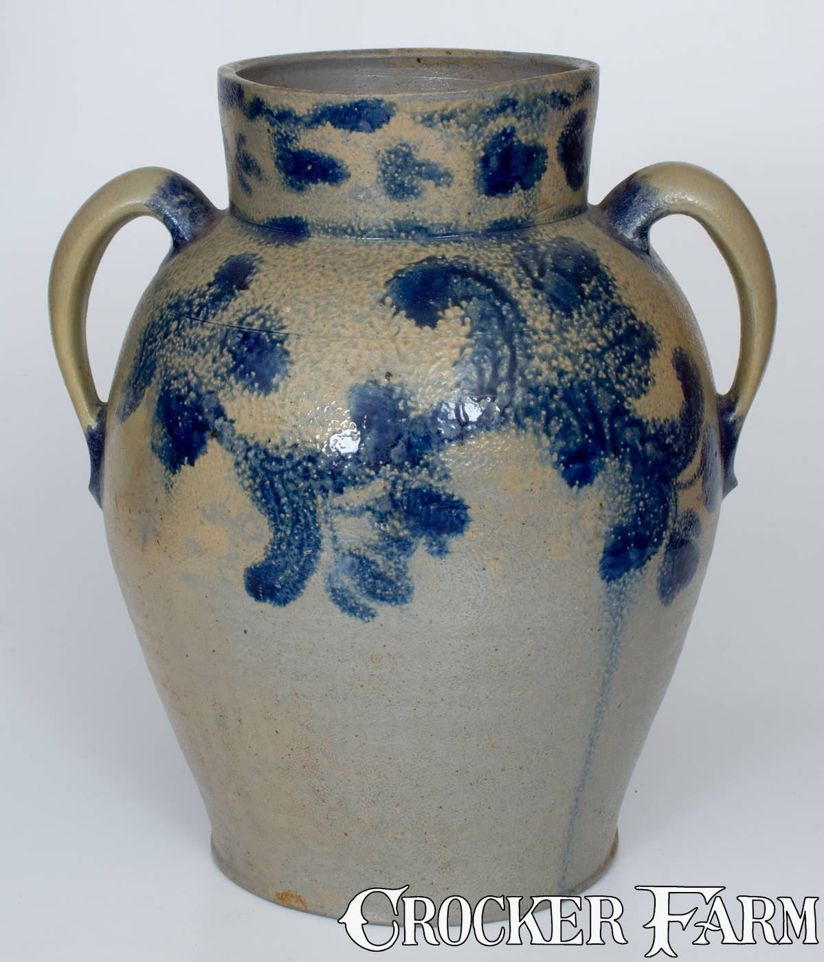 Extremely Rare E. PARR Stoneware Water Cooler, Elisha Parr