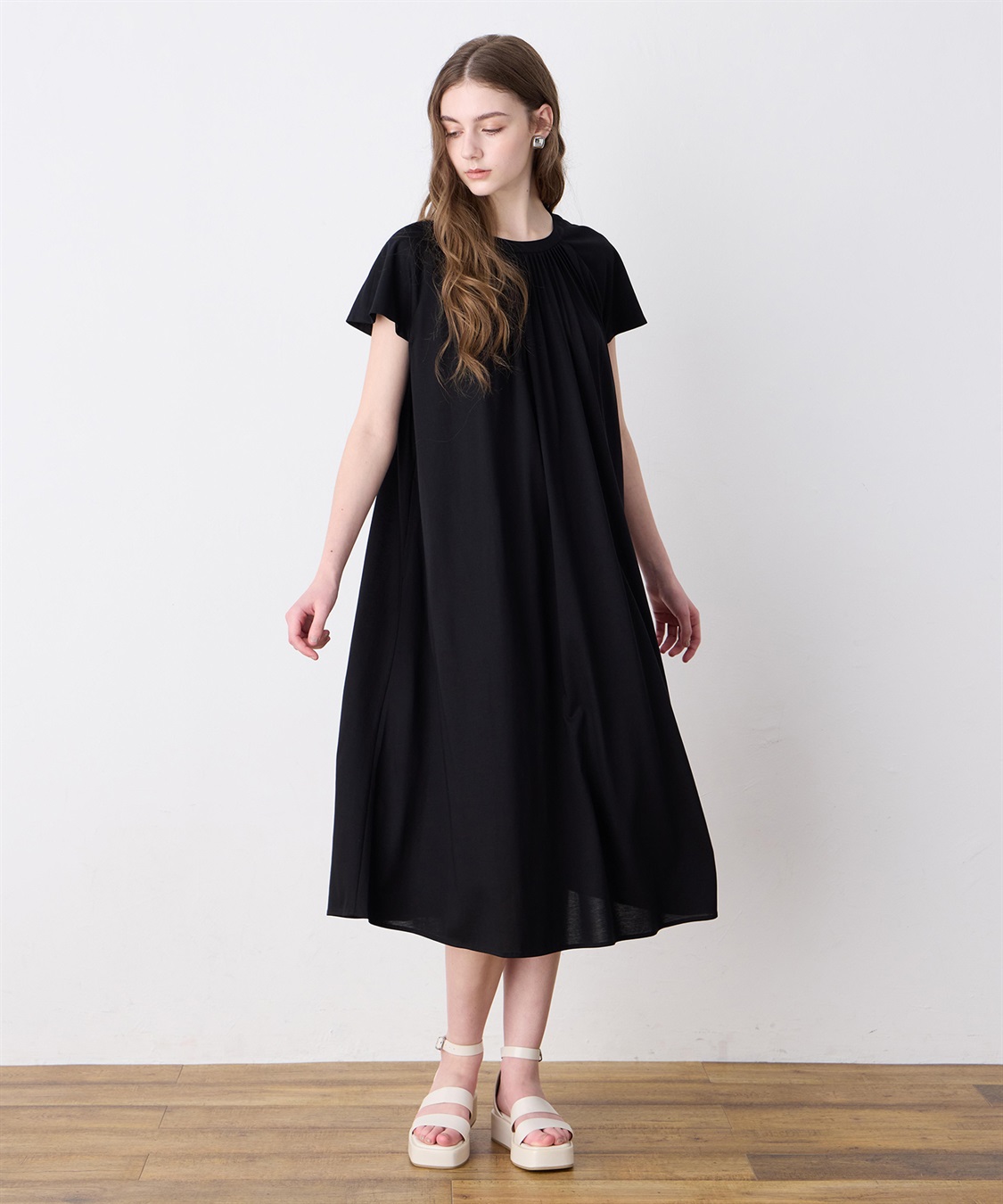 接触冷感】ピンタックワンピース LE SOUK HOLIDAY｜クロスプラス公式