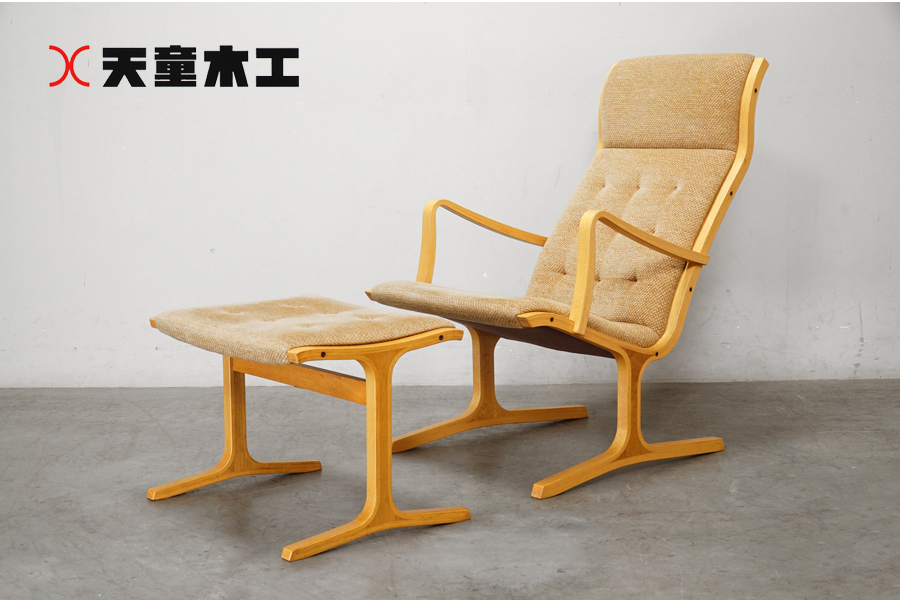 天童木工(Tendo) Heron(ヘロン) ロッキングチェア+オットマンセット