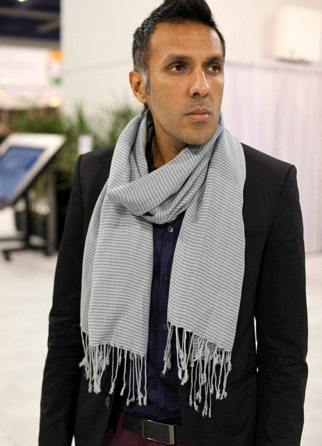 Anika Dali Men's Classic City Stripe Scarf