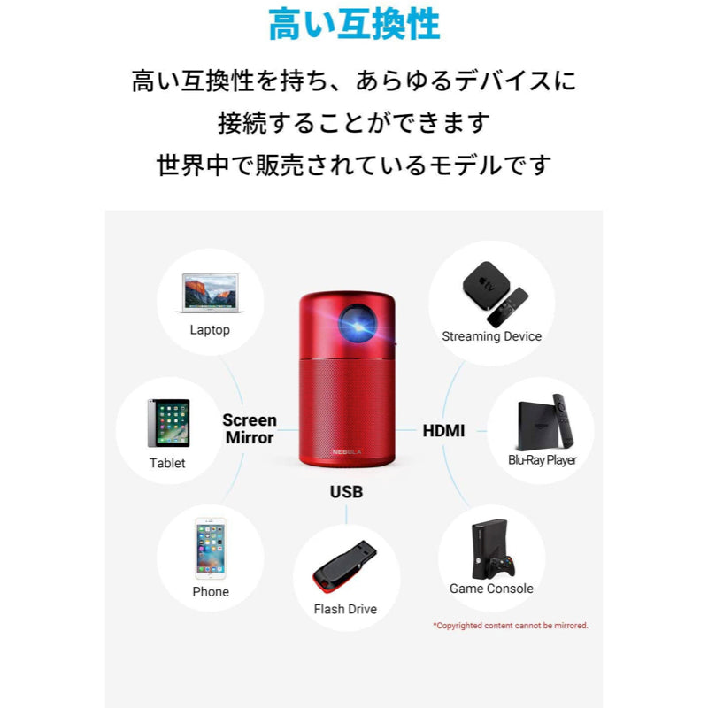 Nebula (ネビュラ) Capsule | モバイルプロジェクターの製品情報