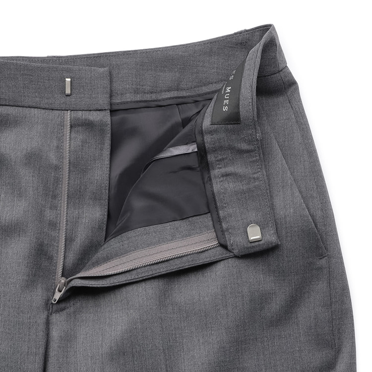 アウトレット】洗えるキレイスーツ ミディアムグレー クロップドパンツ