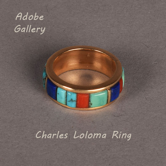 Charles Loloma Native American Jewelry ring C4547A - Adobe Gallery