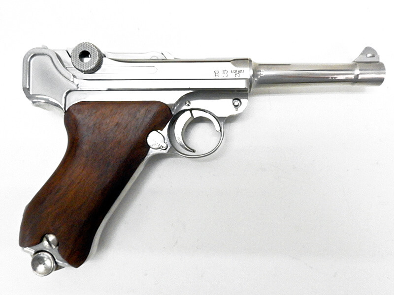 MGC] ルガーP08 4インチ シルバーABS ブローバックモデルガン 木製