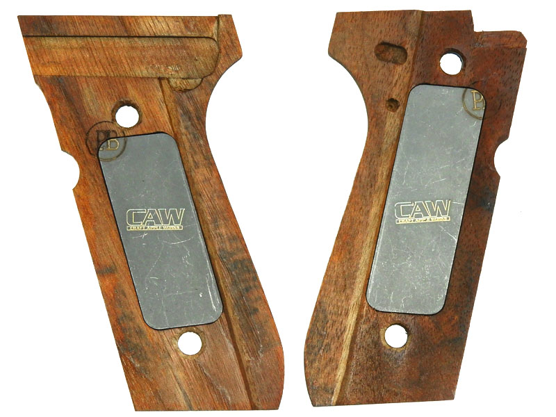 CAW] マルイ M9/M92F ウォルナットウッドグリップ チェッカー in