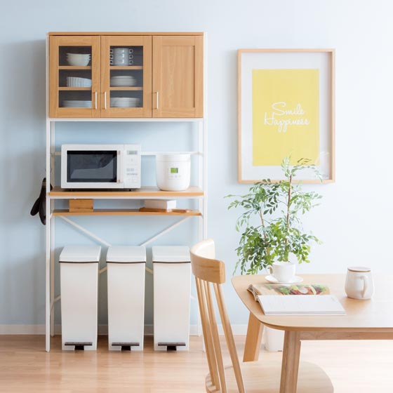 ゴミ箱上収納 Elena (エレナ) ワイドタイプ | 家具・インテリア通販