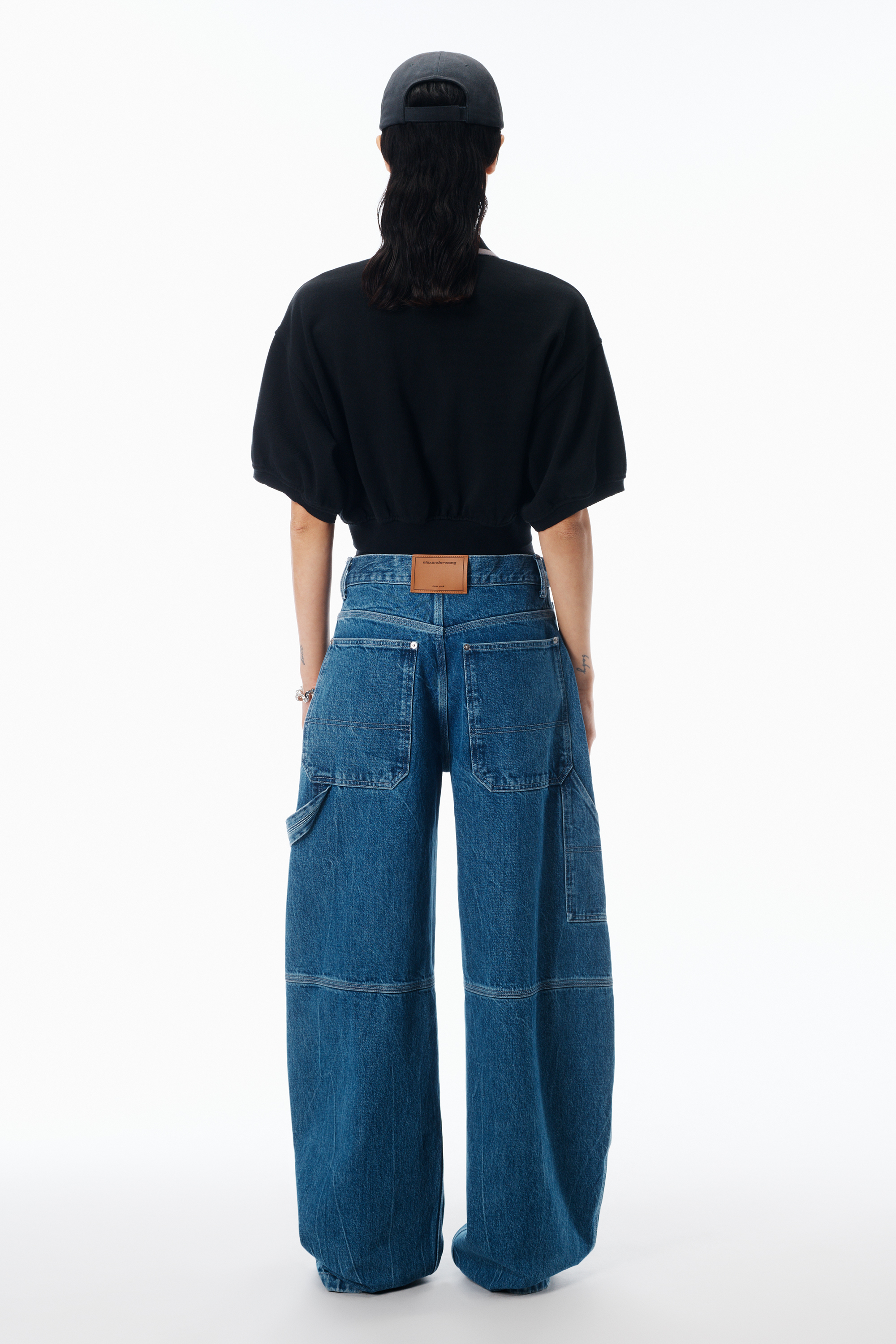 Pre-Styled Jean Mid-Rise in DEEP BLUE | alexanderwang®