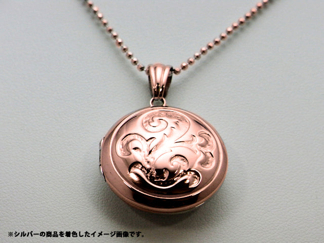 ロケットペンダント ペンダント トップ 18金イエローゴールド 丸型