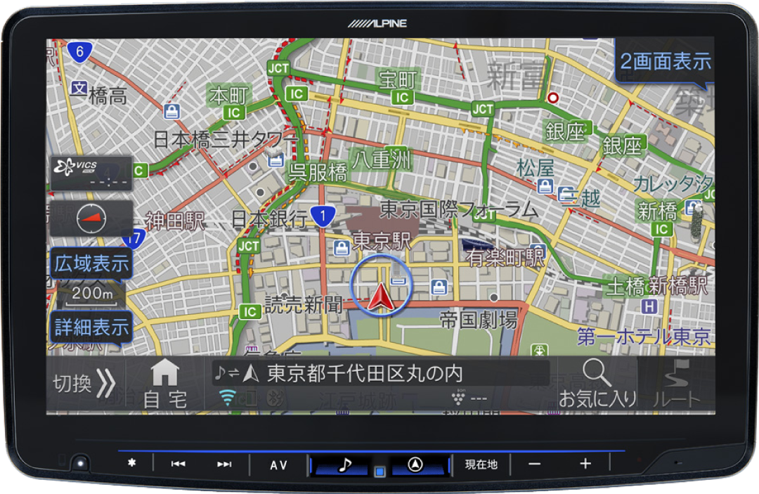 11型カーナビ フローティング ビッグX 11 XF11NX2（フルメディアモデル