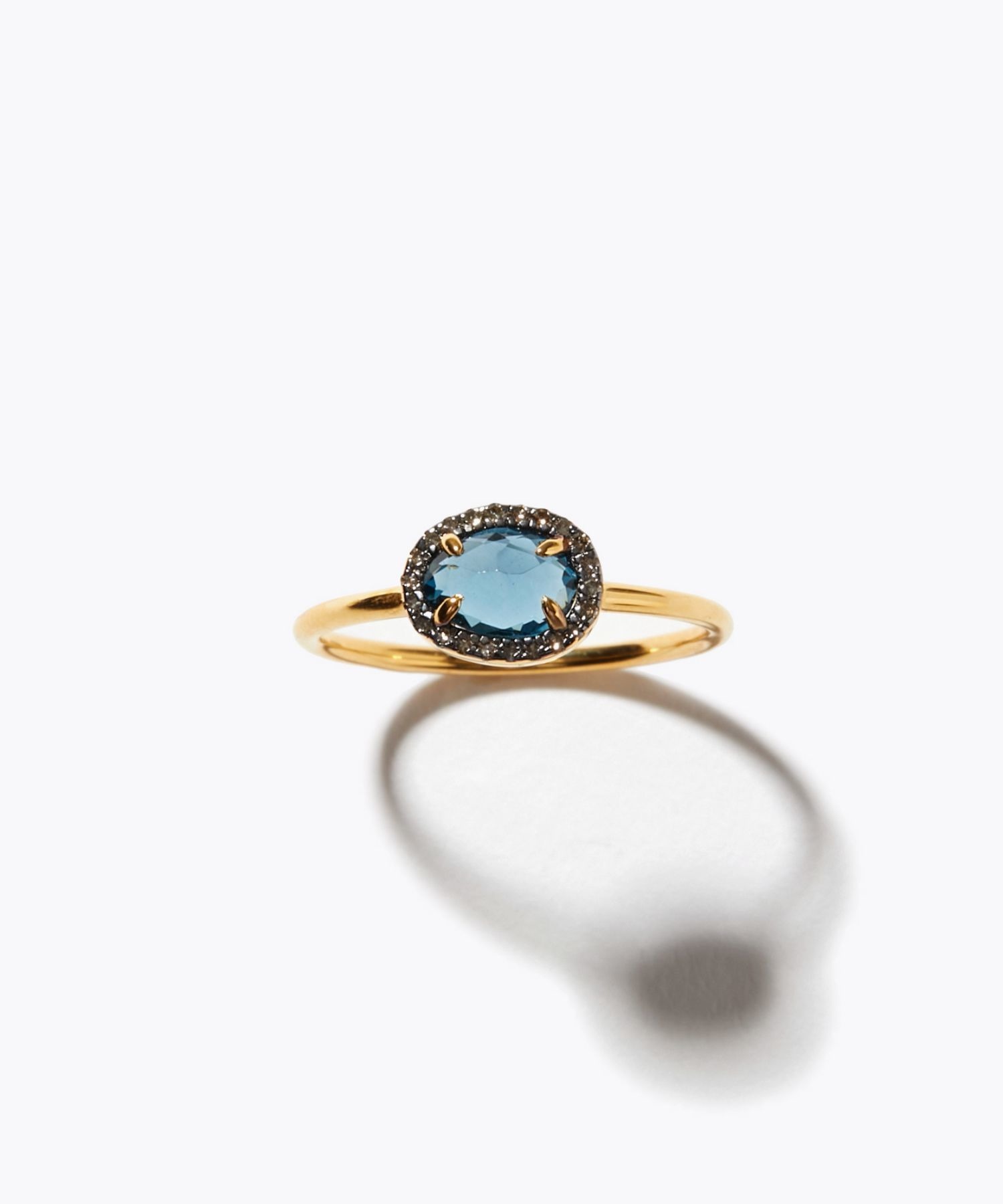 elafonisi] london blue topaz pave diamonds ring｜ARTIDA OUD（アル
