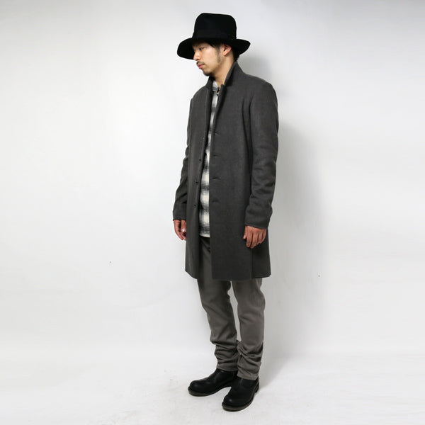 KAZUYUKI KUMAGAI カシミヤ混ストレッチメルトン ロングコート KC52