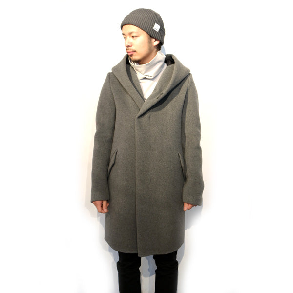 KAZUYUKI KUMAGAI カシミヤ混Wフェイスビーバー フーデッドコート KC52