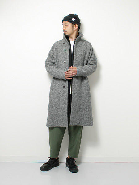 W/Ap/Heへリンボンツイード スタンドカラーコート - KAZUYUKI KUMAGAI