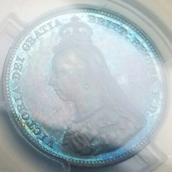 イギリス ヴィクトリア ジュビリーヘッド 1887年 シリング 銀貨 PCGS