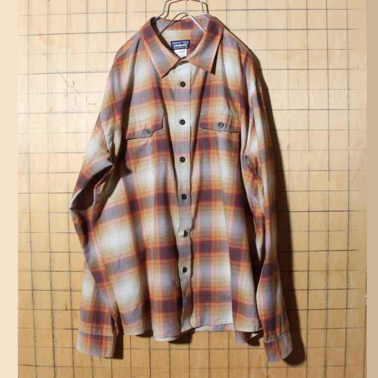 patagonia パタゴニア オンブレ チェック シャツ レッド イエロー