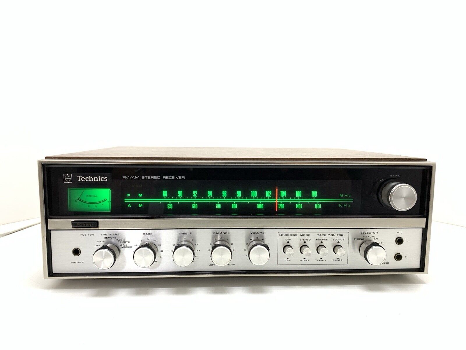 Receptor estéreo TECHNICS SA 5200 AM/FM 2 x 14 vatios RMS Vintage