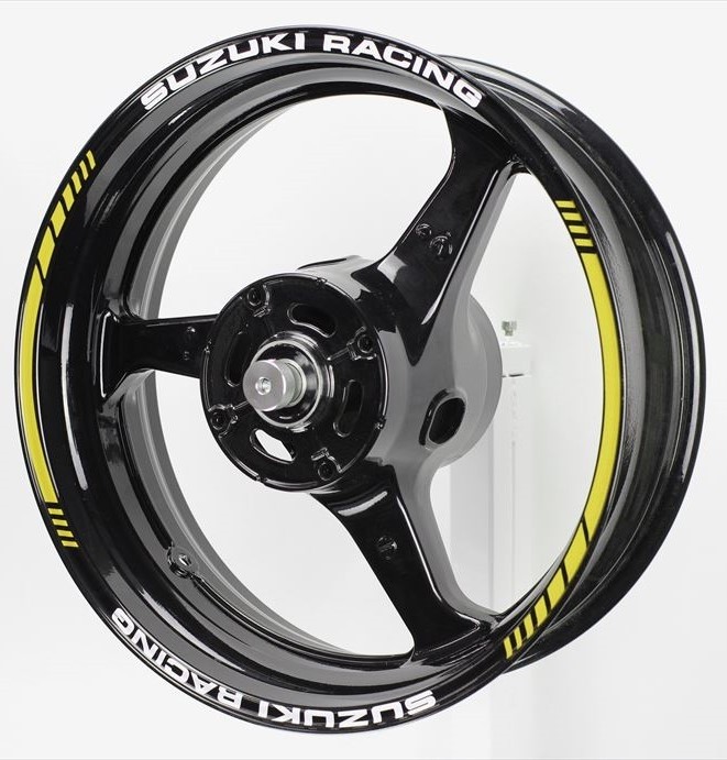 文字入り！スズキ車のマシンをかっこよくするリムステッカー｜AxxL