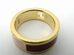 FENDI フェンディ FF リング 指輪 バイカラー ゴールド×ボルドー