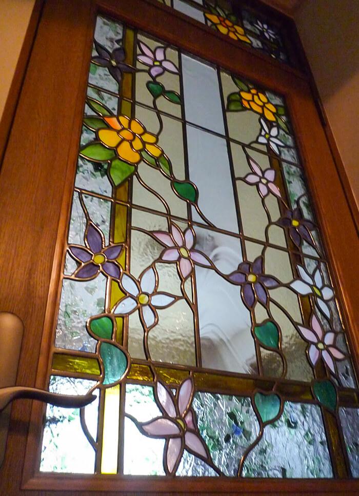 花・植物・風景のデザイン-029「クレマチス」| ステンドグラスバロック