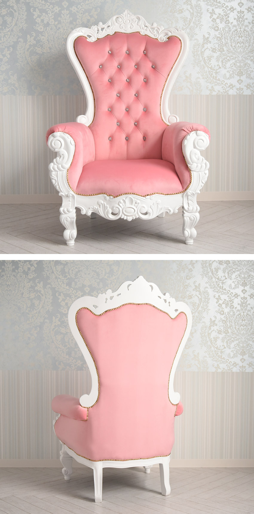 King＆Queen ロココ ホワイト プリンセス ファンタジーチェア | ロココ