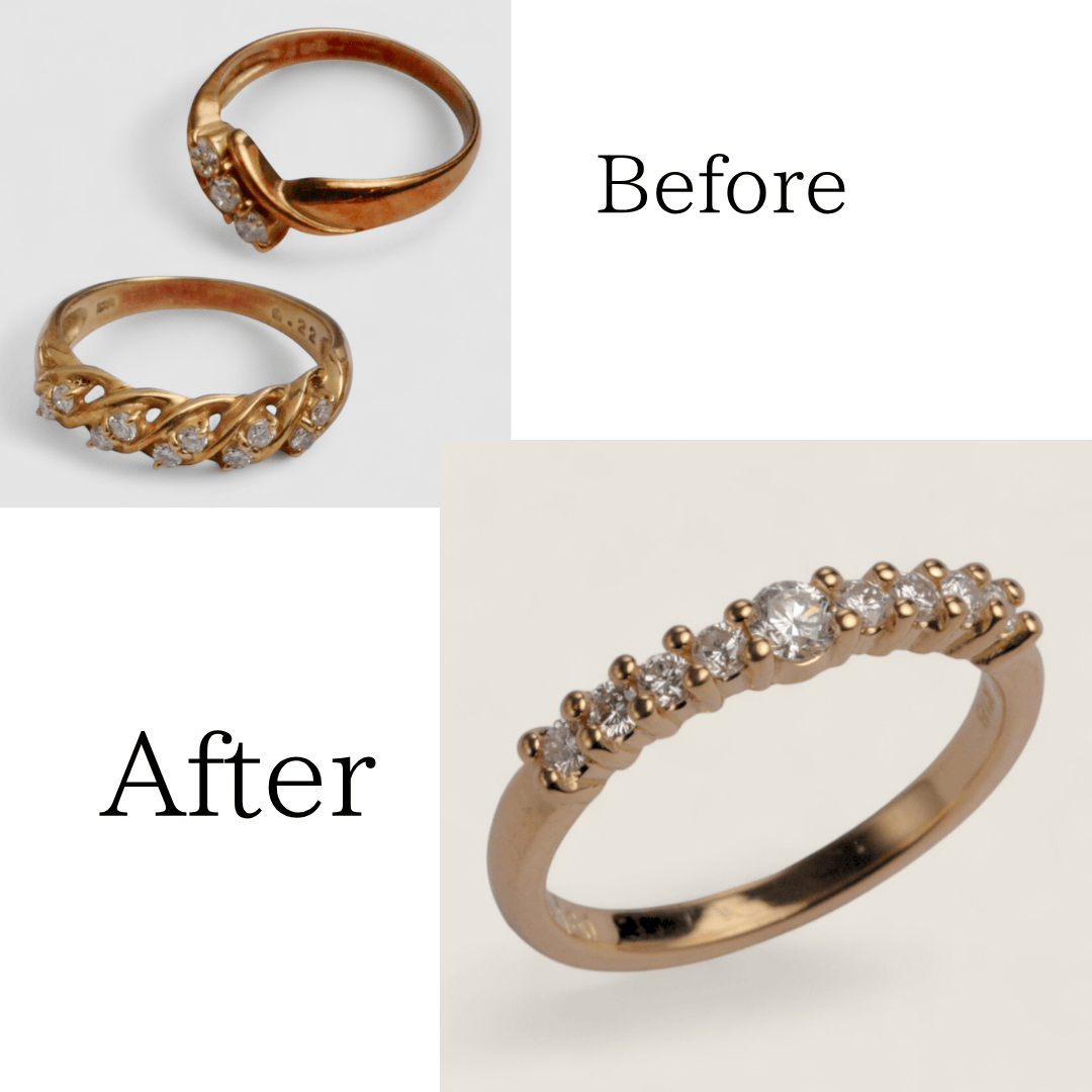 リフォーム事例】お持ちのダイヤでハーフエタニティリングへ