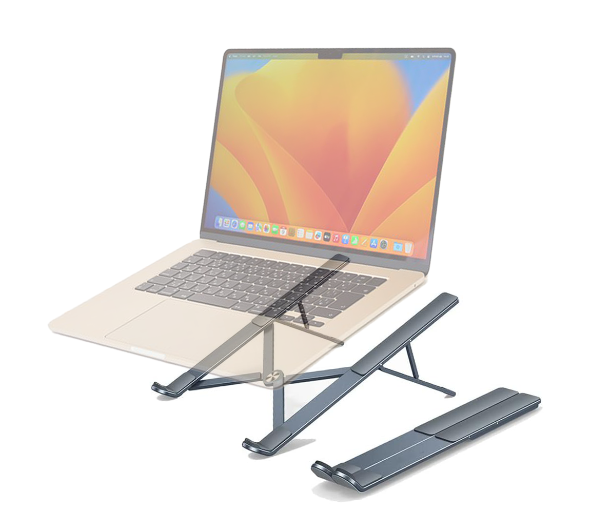 ノートパソコンスタンド 折りたたみ スタイリッシュ アルミ合金 軽量