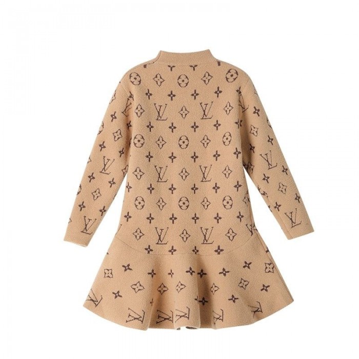 ルイヴィトン ベビー服 女の子 キッズ 長袖 ワンピース ハイブランド