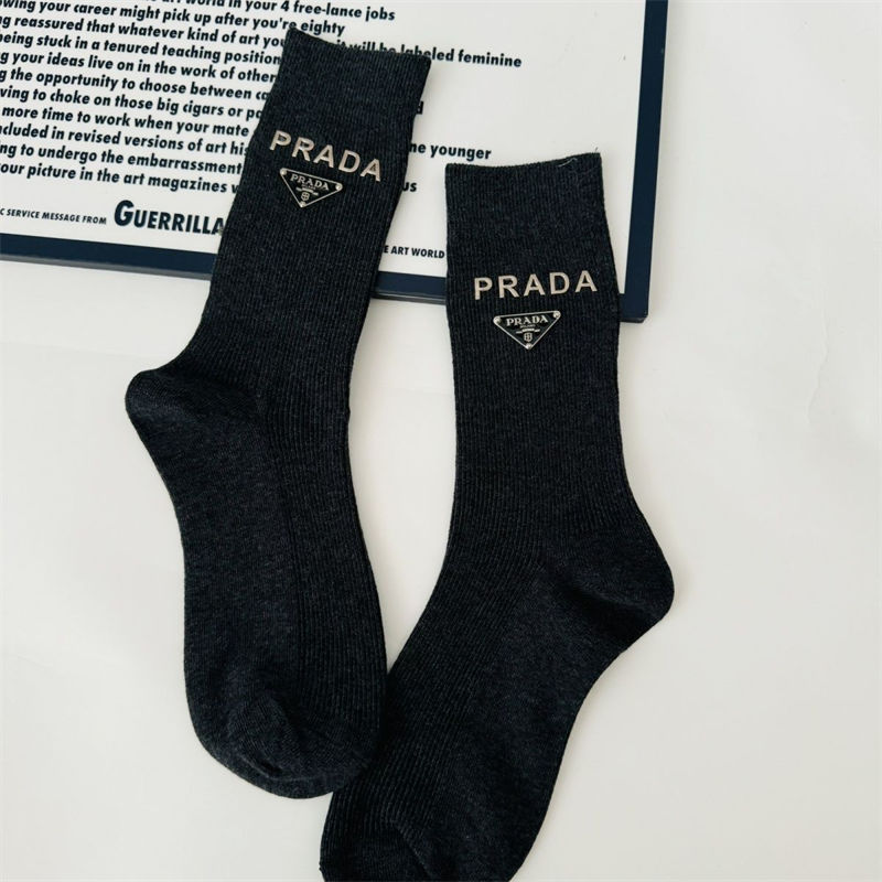 Prada プラダハイブランド ソックス 綿製レディース向け 靴下 かわいい