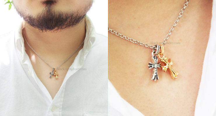 クロムハーツCHクロスベビーファット22K＆CHクロスベビーファットwith