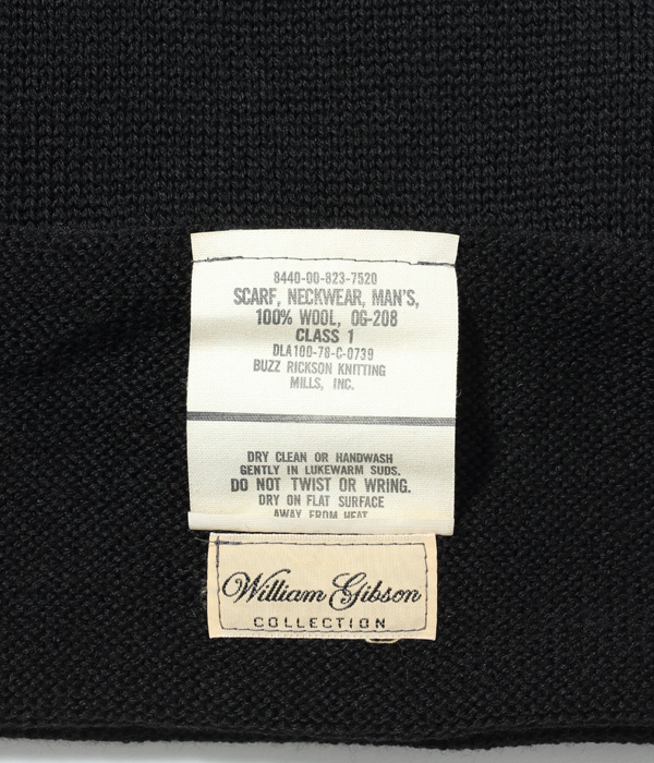 No. BR02645 / BLACK WOOL SCARF, NECKWEAR - BUZZ RICKSON'S