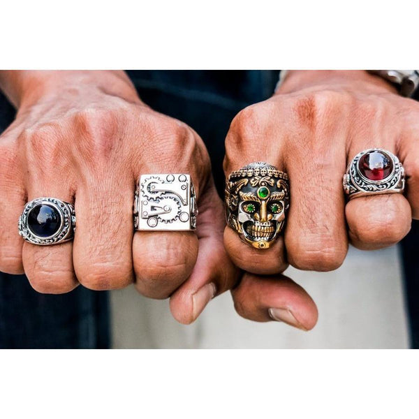 Sterling Silver Tibetan Skull Ring