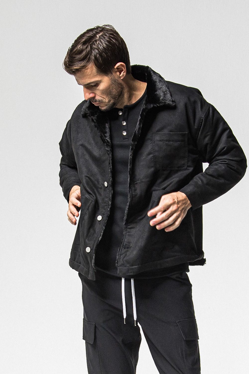 RESOUND CLOTHING - SUEDE FUR CAVER ALL / エコ スウェード ファー