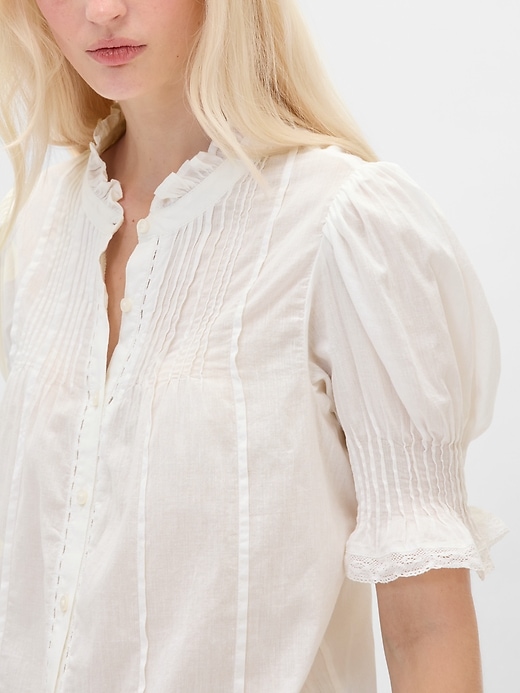 Ruffle Pintuck Shirt | Gap