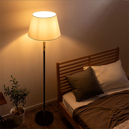 フロアライト ファブリックシェード 照明 ライト スタンドライト