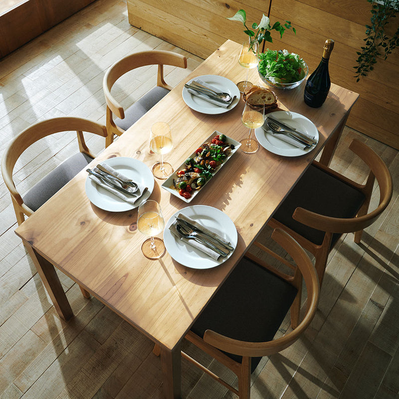 140×70cm] パイン無垢材ダイニングテーブル 4人掛け ダイニング