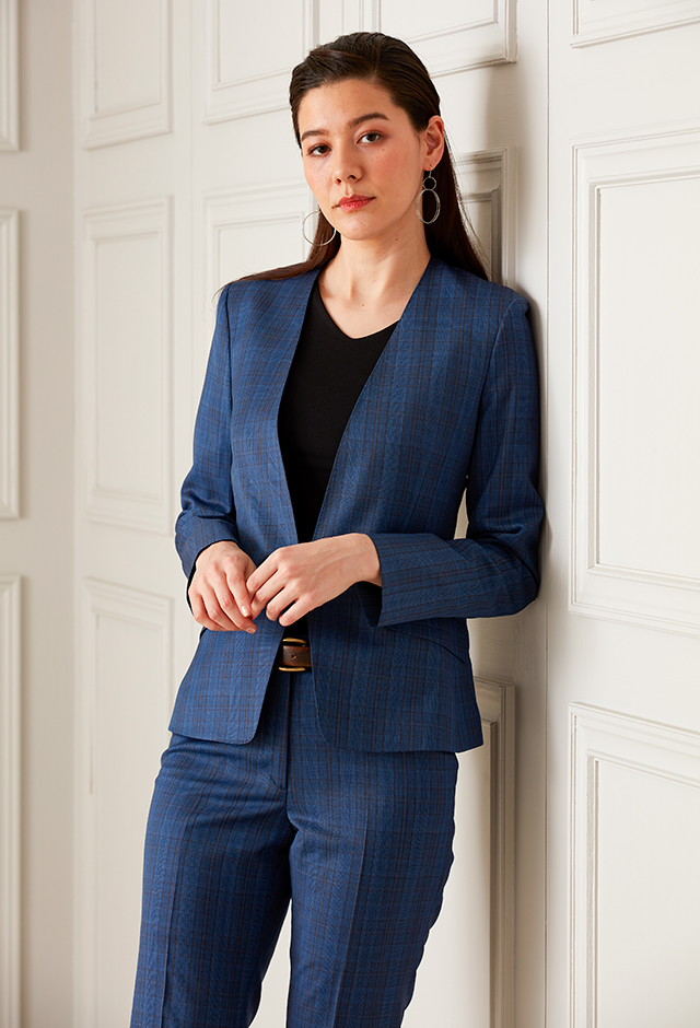 ブルースーツ・チェックのコーディネート（REDA）｜3-483577-2