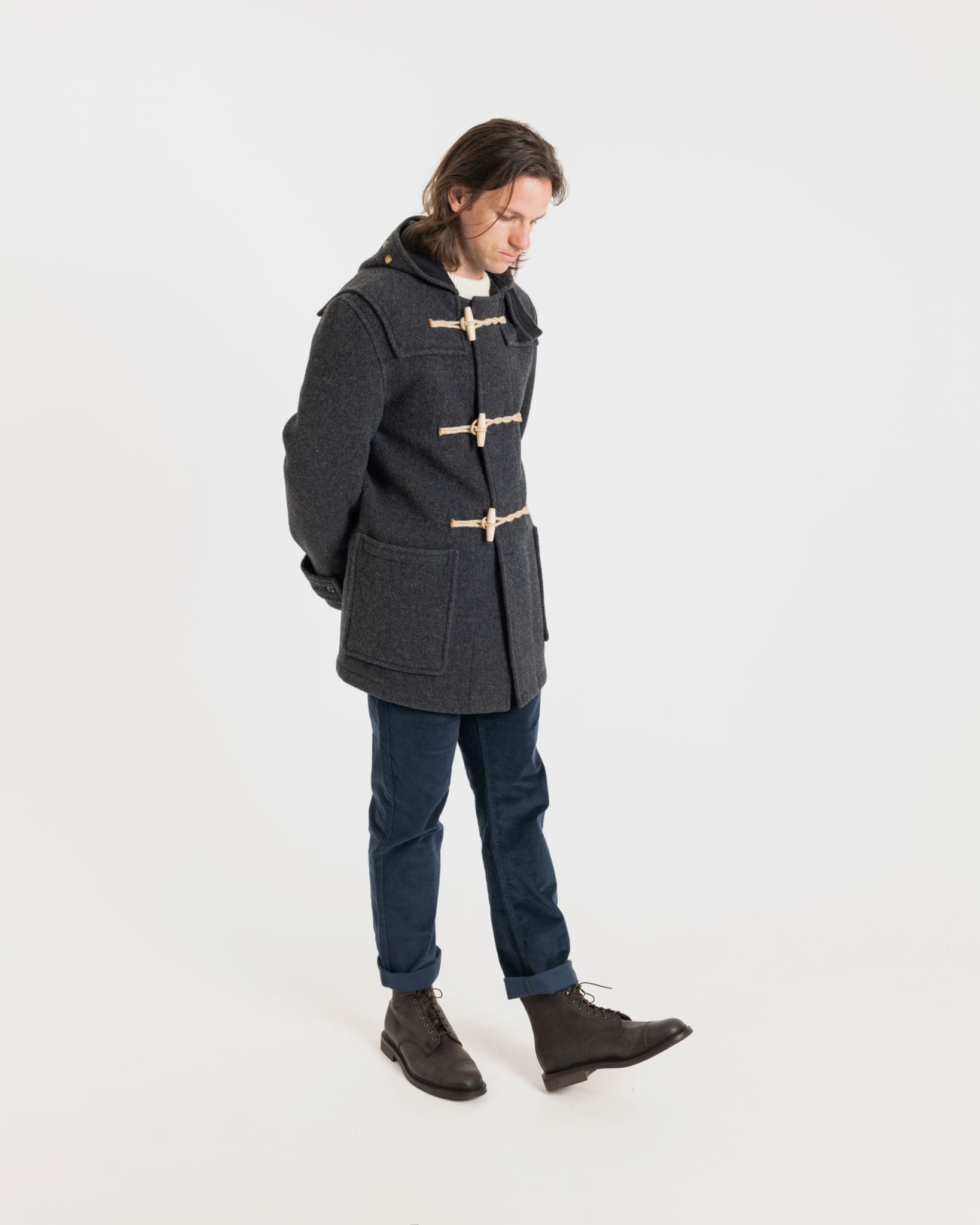 Men's Mid-Length Monty Duffle Coat Charcoal | Gloverall