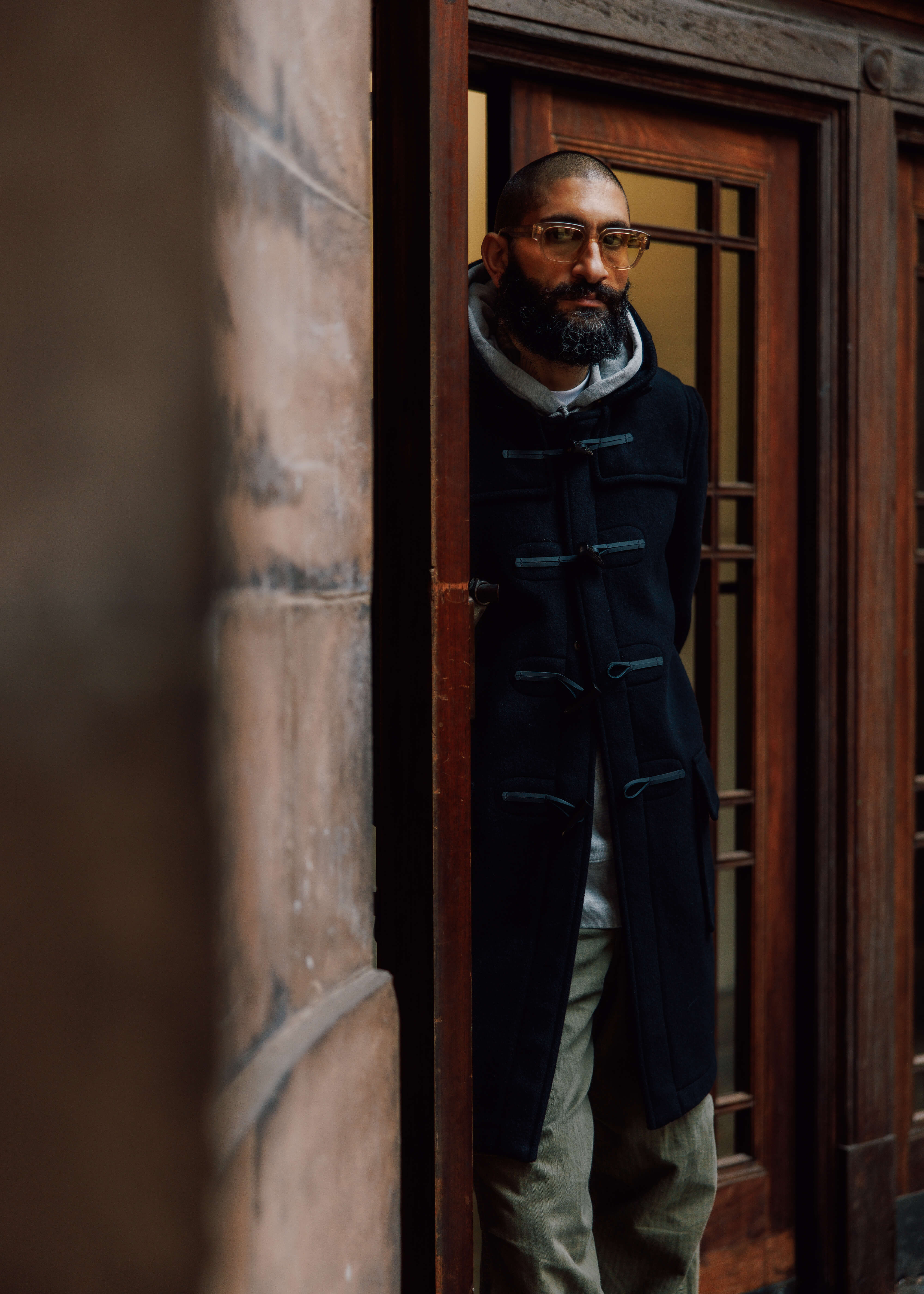 Men's Morris Duffle Coat Black Stewart | Gloverall