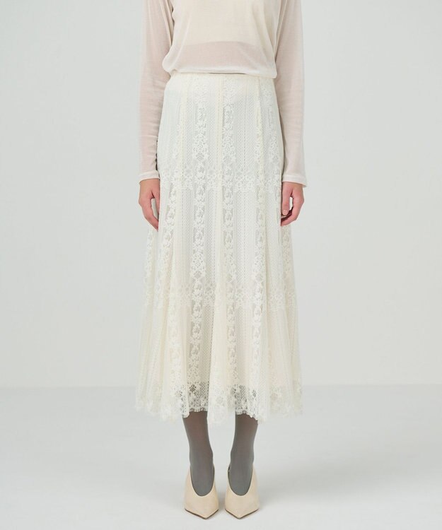 ストライプレースフレアスカート / GRACE CONTINENTAL | GRACE