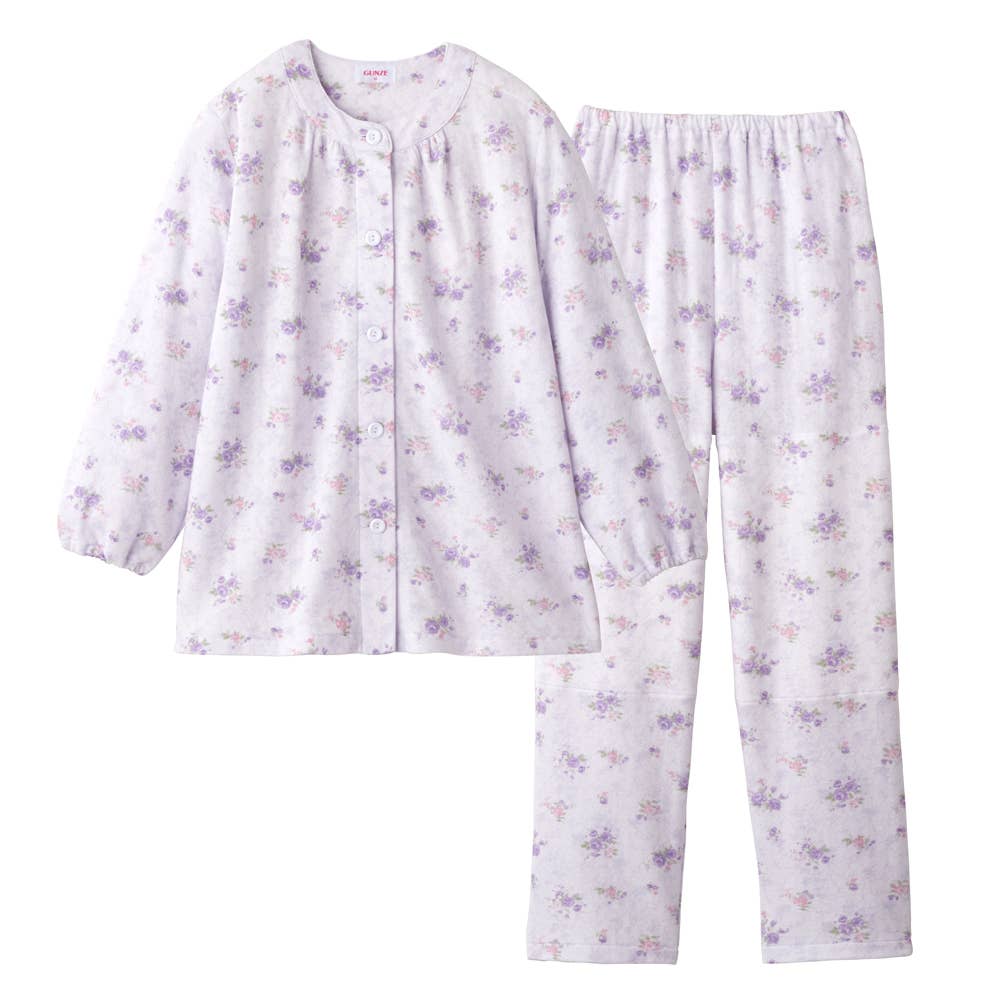 肩ももW保温 パジャマ 長袖長パンツ【SALE】 TG4173 :レディース