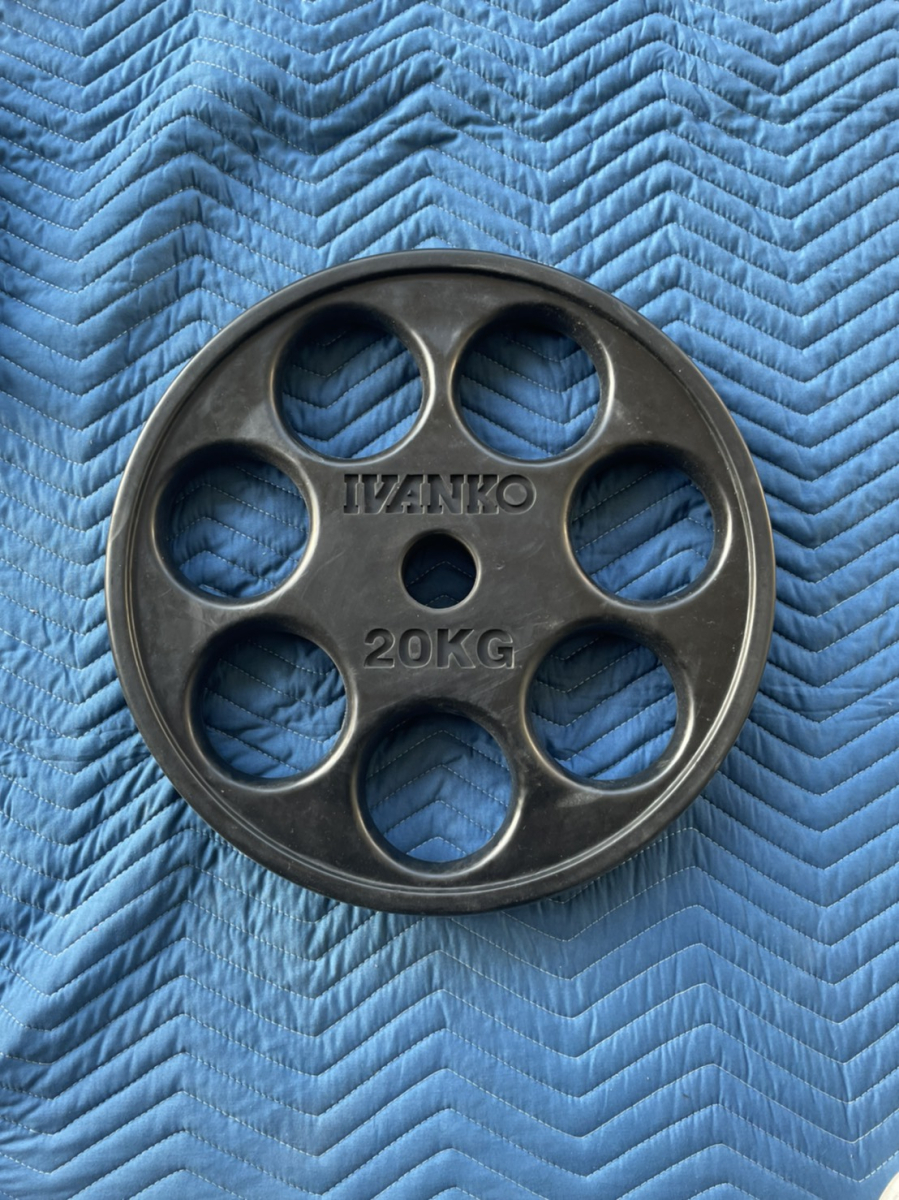 ラバープレート 20kg ×1枚（中古）（IVANKO）-ジムガレージ