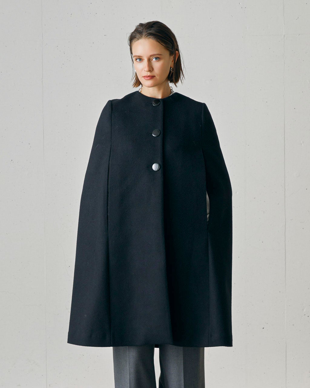メルトンウール・ケープコート/DoCLASSE