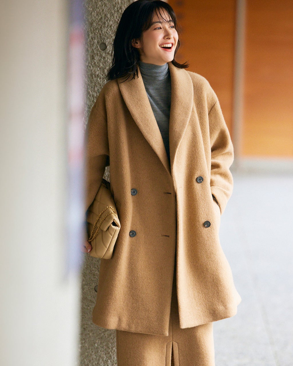 ライトピュアウール・Pコート/DoCLASSE