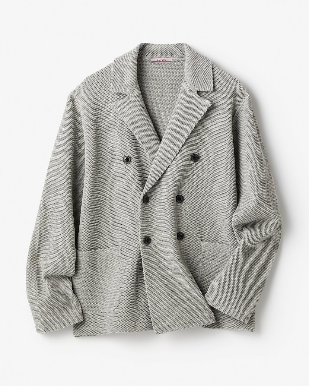着心地ライト一重ニットジャケット／ダブル/DoCLASSE