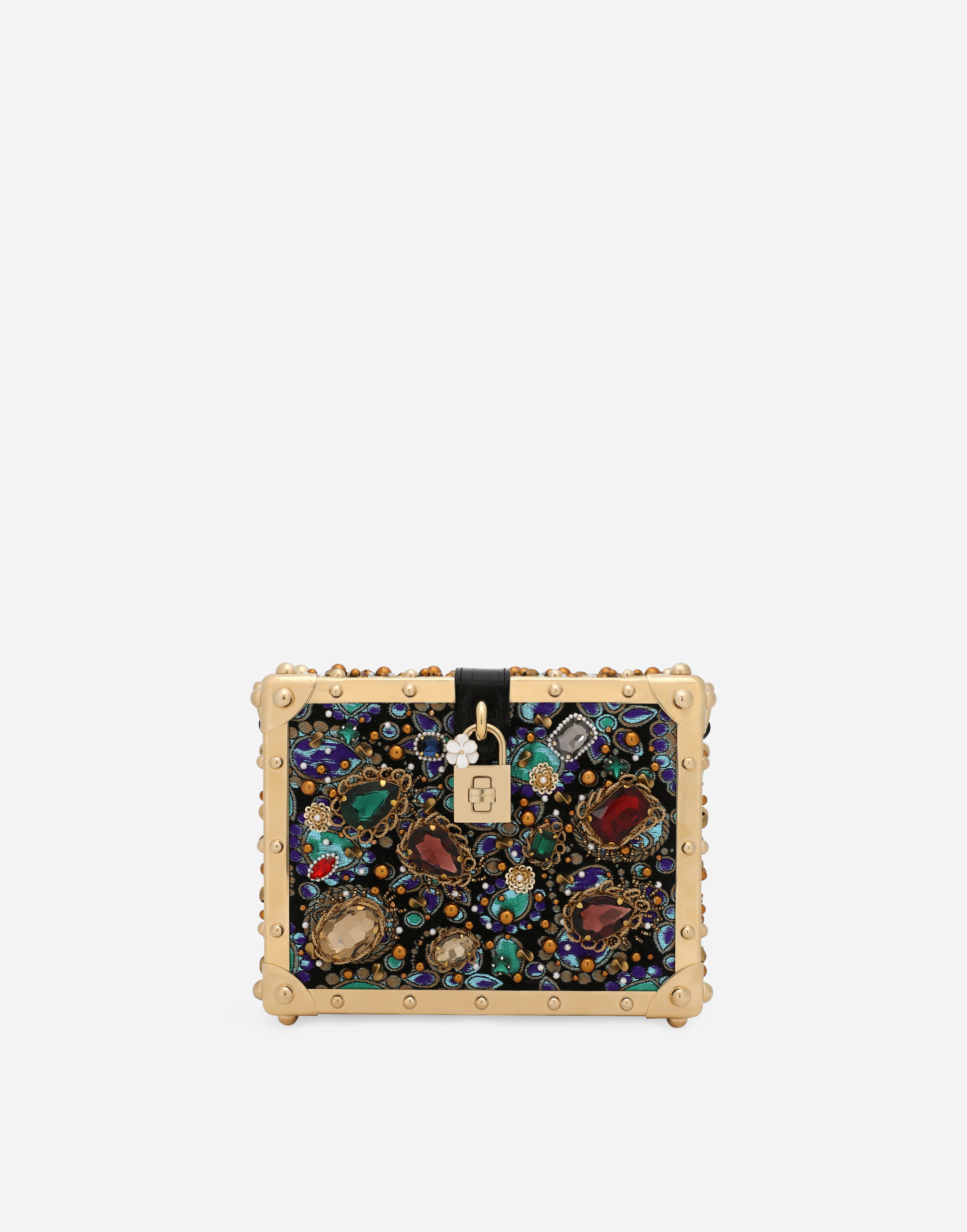 Jacquard Dolce Box bag with embroidery in Multicolor for Women