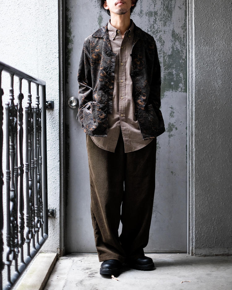 Vol.4645【MOJITO：ABSHINTH SHIRT Bar.2.0 / stretch velveteen
