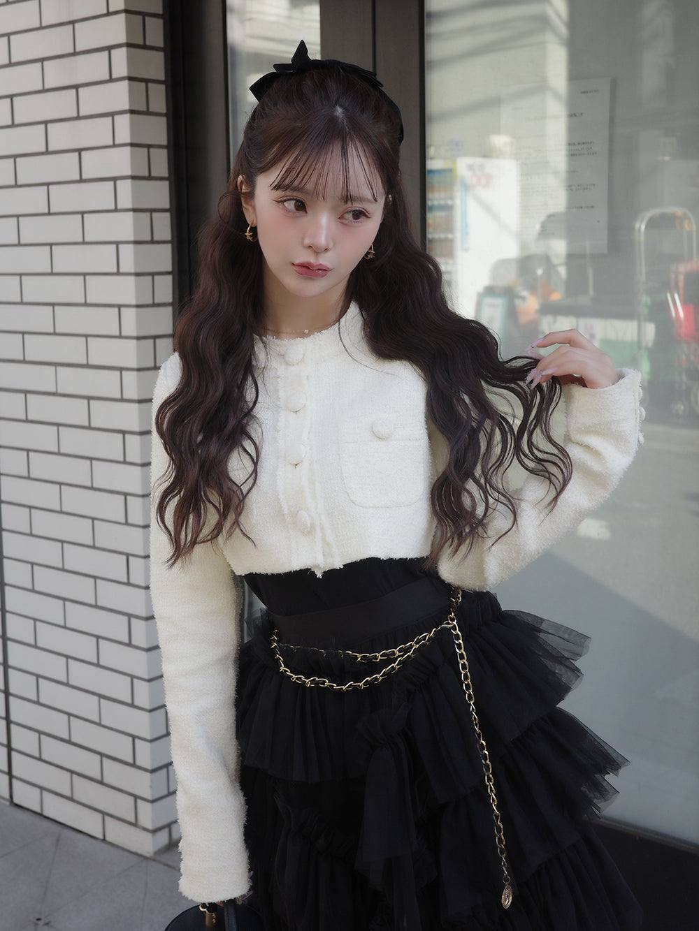 チュールボリュームニットカーディガン – Darich (ダーリッチ)