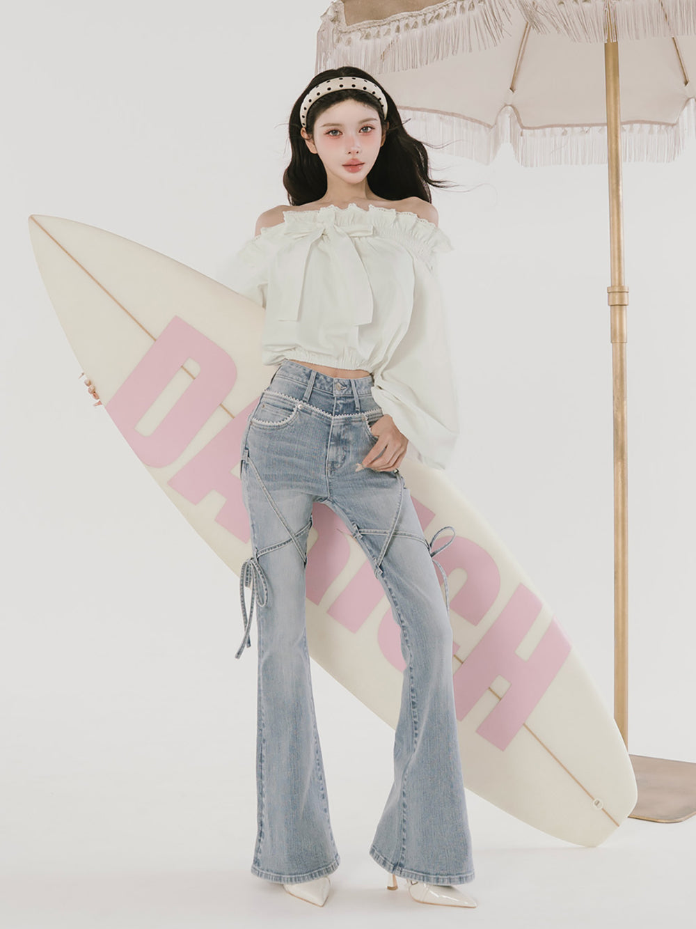 予約商品】ピコレースハイウエストフレアデニム – Darich (ダーリッチ)