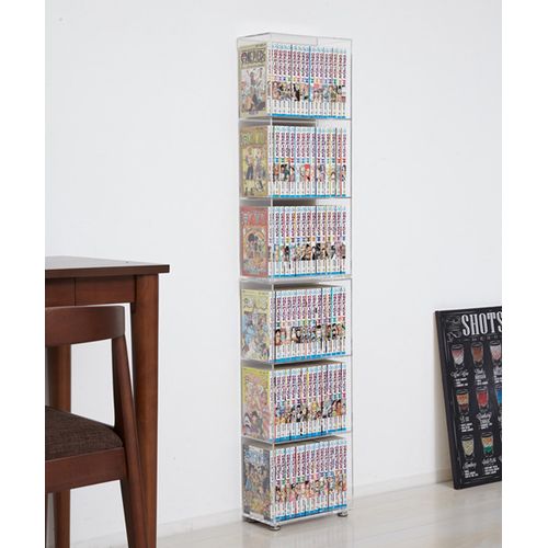 アクリリック 極薄コミック収納 23369 kuroshio 多目的木製棚 幅26